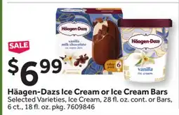 Stop&Shop Häagen-Dazs Ice Cream or Ice Cream Bars offer