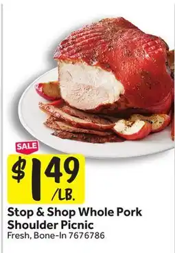 Stop&Shop Stop & Shop Whole Pork Shoulder Picnic offer