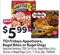 Stop&Shop TGI Fridays Appetizers, Bagel Bites or Bagel Dogs offer