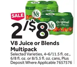 Stop&Shop V8 Juice or Blends Multipack offer