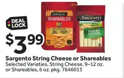Stop&Shop Sargento String Cheese or Shareables offer