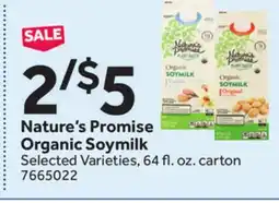 Stop&Shop Nature's Promise Organic Soymilk offer