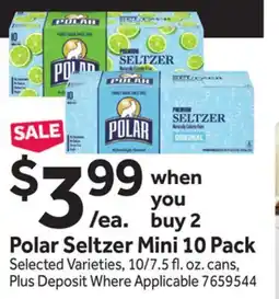 Stop&Shop Polar Seltzer Mini offer
