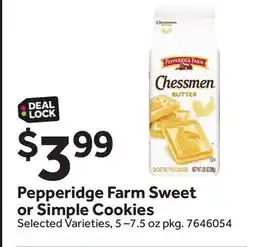 Stop&Shop Pepperidge Farm Sweet or Simple Cookies offer