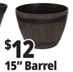 Ocean State Job Lot Whiskey Barrel Resin Planter 15 offer