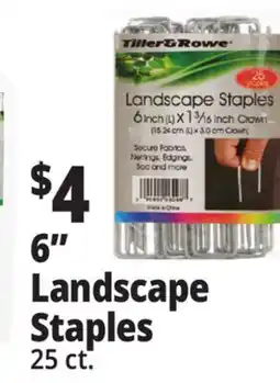 Ocean State Job Lot Tiller & Rowe 6 Landscape Staples 25 Count offer