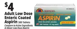 Ocean State Job Lot Health Star 81 mg Adult Low Dose Aspirin Pain Reliever 300 Tablets offer
