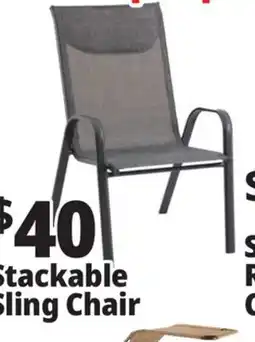 Ocean State Job Lot Steel Stacking Sling Chair offer