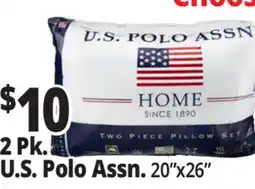 Ocean State Job Lot U.S. Polo Standard Pillows 2 Count offer