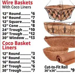 Ocean State Job Lot Wire Baskets with Coco Liners offer