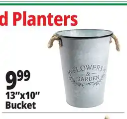 Ocean State Job Lot Tall Galvanized Steel Bucket With Rope Handles offer