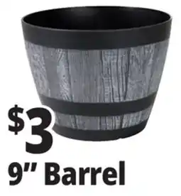 Ocean State Job Lot Whiskey Barrel Resin Planter 9 offer