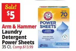 Ocean State Job Lot Arm & Hammer Laundry Detergent Power Sheets offer