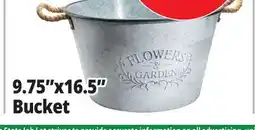 Ocean State Job Lot Extra Large Galvanized Steel Bucket With Rope Handles offer