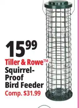 Ocean State Job Lot Tiller & Rowe Squirrel Proof Bird Feeder offer