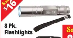 Ocean State Job Lot 8 Pk. Flashlights offer