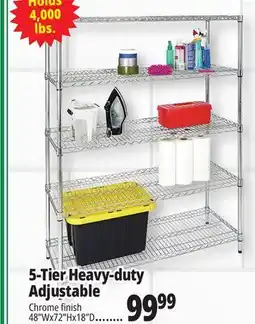 Ocean State Job Lot Method Storage Systems 5-Tier Adjustable Heavy-Duty Shelving Chrome 48 W x 18 D x 72 H offer
