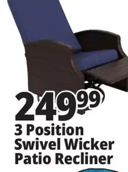 Ocean State Job Lot 3 Position Swivel Recliner Chair offer