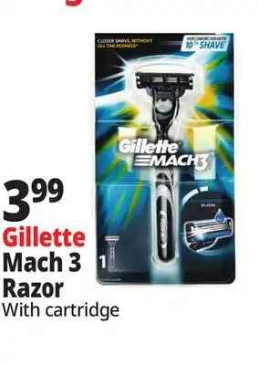 Ocean State Job Lot Gillette Mach3 Men's Razor Handle with Cartridge Refill offer