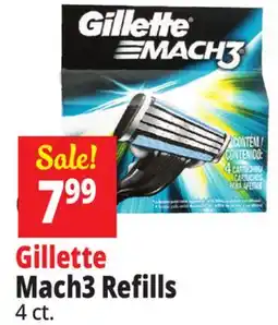 Ocean State Job Lot Gillette Mach3 Razor Blade Refills 4 Count offer