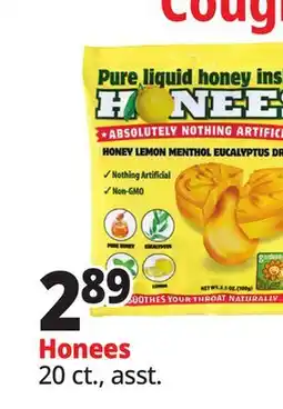 Ocean State Job Lot Honees Honey Lemon Menthol Eucalyptus Cough Drops 20 Count offer