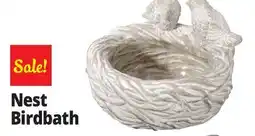 Ocean State Job Lot Birdbath Nest Cement Statue Gray offer