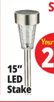 Ocean State Job Lot Outdoor Living Accents Solar LED Garden Stake 15 offer