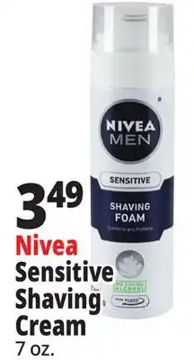 Ocean State Job Lot Nivea Sensitive Shaving Cream offer
