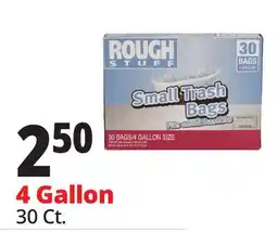 Ocean State Job Lot Rough Stuff 4 Gal Small Trash Bags 30 Count offer