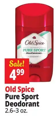 Ocean State Job Lot Old Spice Pure Sport Deodorant offer