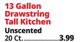 Ocean State Job Lot Rough Stuff 13 Gal Tall Kitchen Trash Bags with Drawstring 20 Count offer