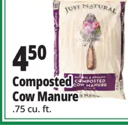 Ocean State Job Lot Just Natural Organic Composted Cow Manure .75 cu ft offer