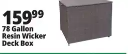 Ocean State Job Lot 78 Gallon Resin Wicker Deck Box offer