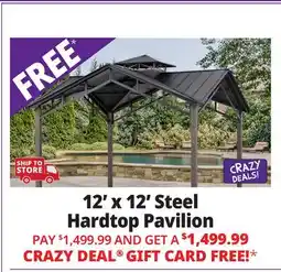 Ocean State Job Lot 12' x 12' Steel Hardtop Pavilion offer