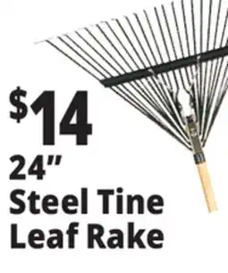 Ocean State Job Lot 24 Steel Tine Leaf Rake offer