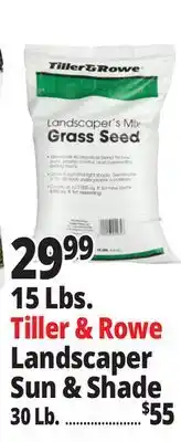 Ocean State Job Lot Tiller & Rowe Landscaper's Sun & Shade Grass Seed offer