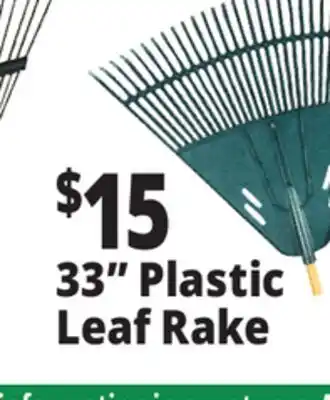 Ocean State Job Lot 33 Plastic Leaf Rake offer