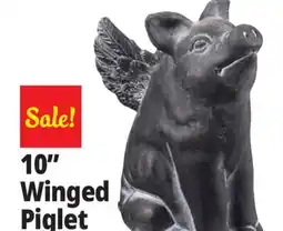 Ocean State Job Lot Winged Piglet Cement Statue Black offer