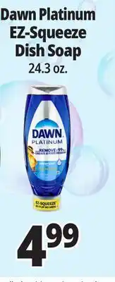 Ocean State Job Lot Dawn Platinum EZ-Squeeze Liquid Dish Detergent 24.3 oz offer