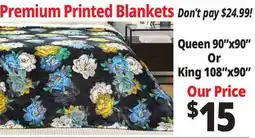 Ocean State Job Lot Premium Printed Blankets offer