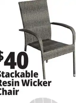 Ocean State Job Lot Stackable Resin Wicker Chair offer