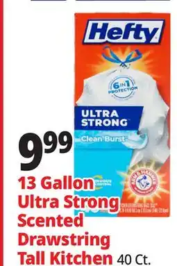 Ocean State Job Lot Hefty Ultra Strong Citrus Twist 13 Gallon Trash Bags 40 Count offer