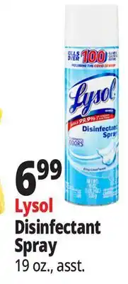 Ocean State Job Lot Lysol Crisp Linen Disinfectant Spray 19 oz offer