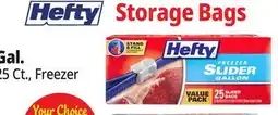 Ocean State Job Lot Hefty Freezer Gallon Slider Bags 25 Count offer