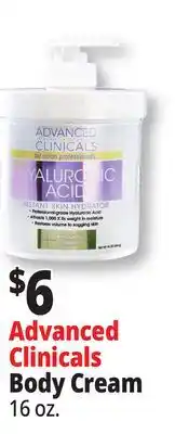 Ocean State Job Lot Advanced Clinicals Spa Size Hyaluronic Acid Instant Skin Hydrator 16 oz offer