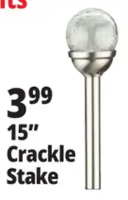 Ocean State Job Lot Outdoor Living Accents Solar Crackle LED Garden Stake 15 offer