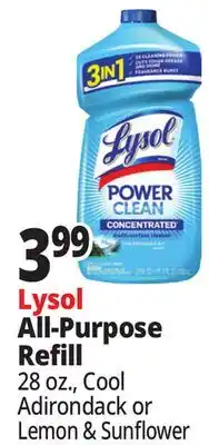 Ocean State Job Lot Lysol All-Purpose Refill offer