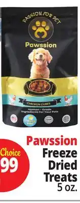 Ocean State Job Lot Pawssion Freeze Dried Treats offer