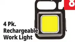 Ocean State Job Lot 4 Pk. Rechargeable Work Light offer
