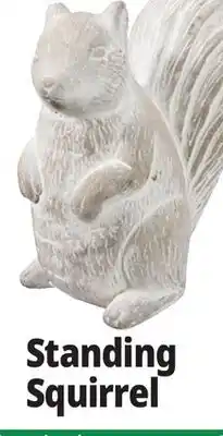 Ocean State Job Lot Standing Squirrel Concrete Statue White offer